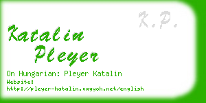 katalin pleyer business card